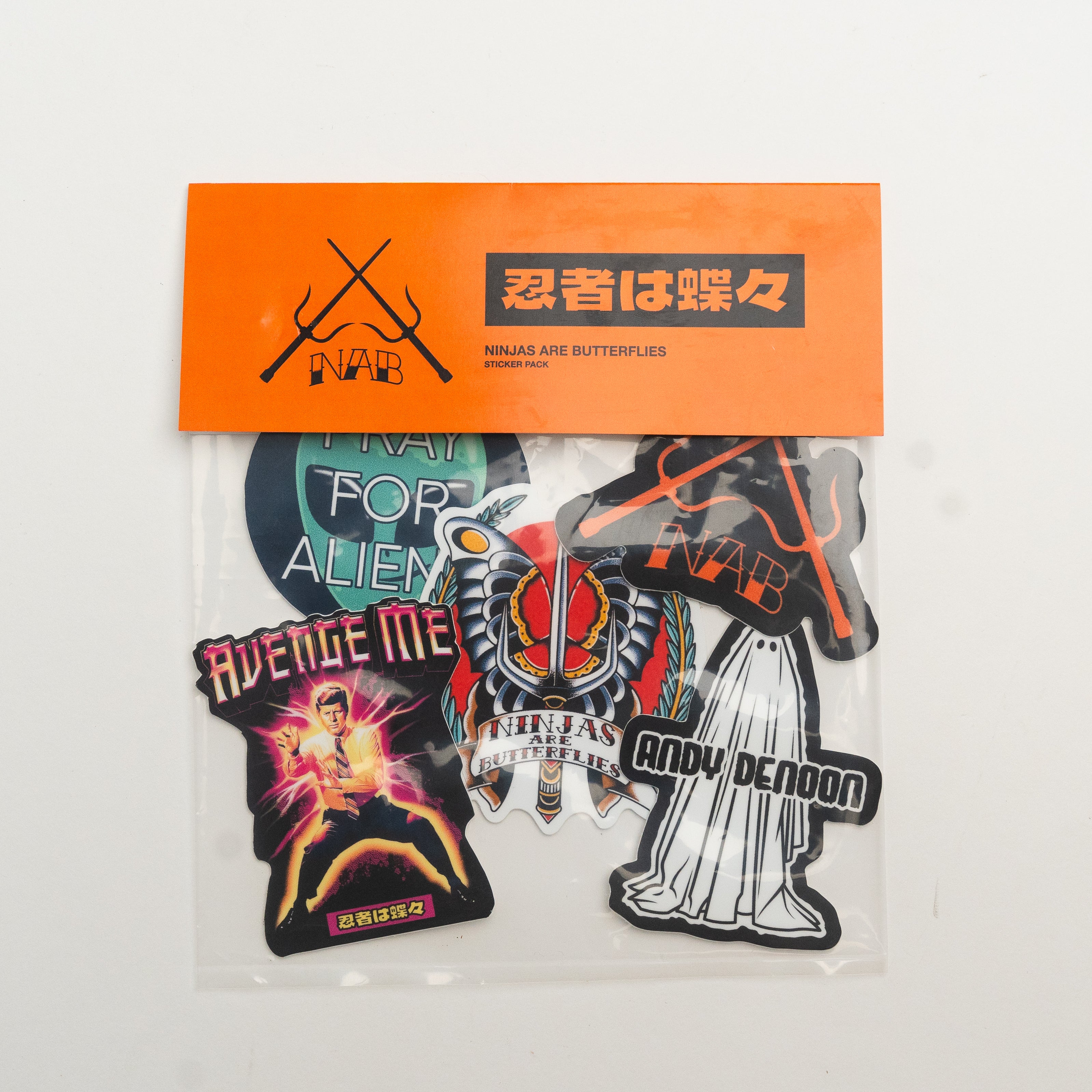 Ninjas Are Butterflies Sticker Pack Sunday Cool Swag Store