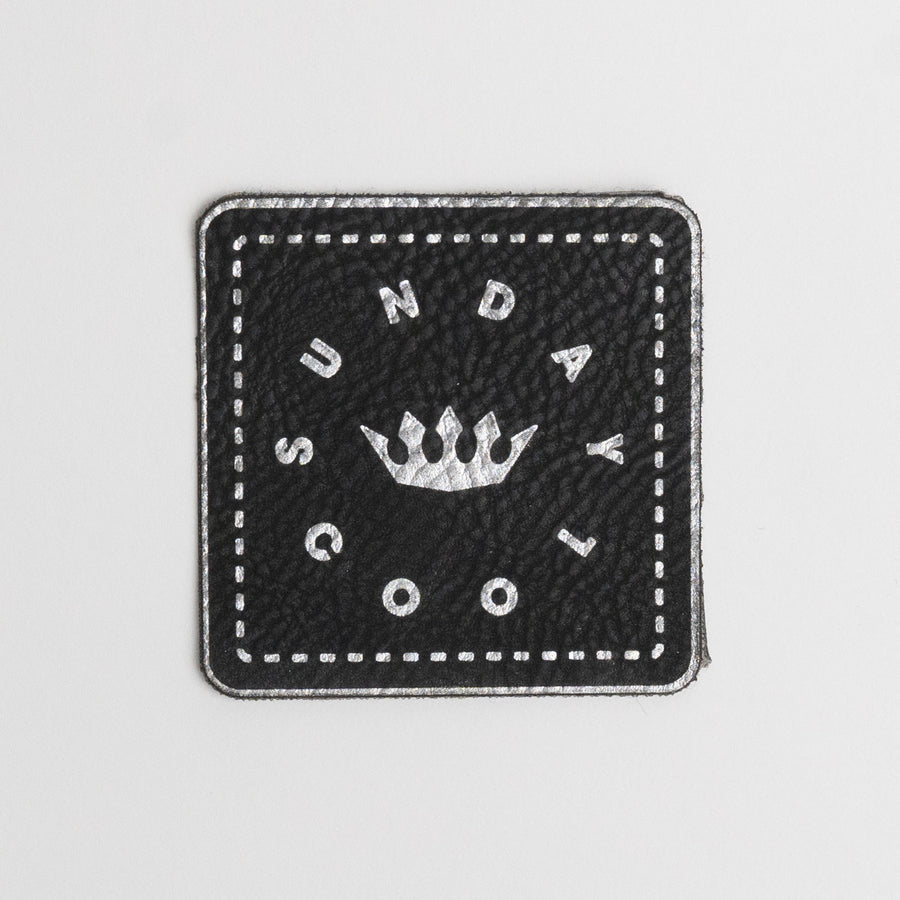 Olive Beanie - Leatherette Patch