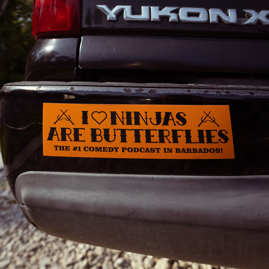 I <3 Ninjas Are Butterflies Bumper Sticker