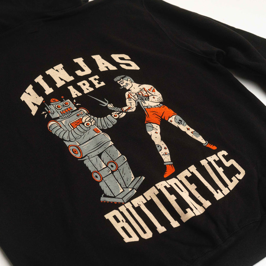 Ninjas Are Butterflies Man Vs Machine Hoodie