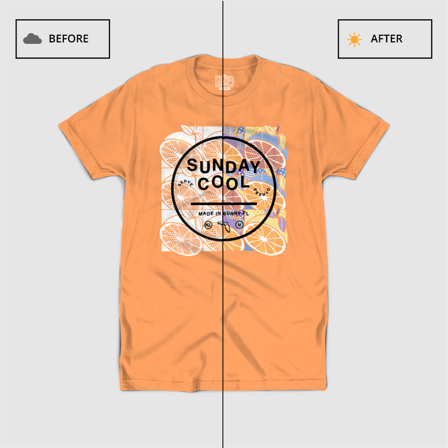 Sunday Cool Citrus T-shirt w/ Sun Reveal Ink