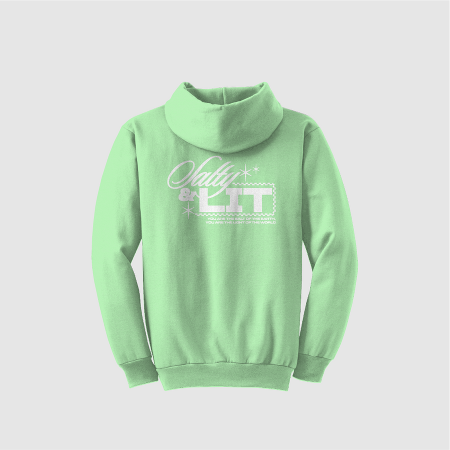 Salty And Lit Hoodie - White
